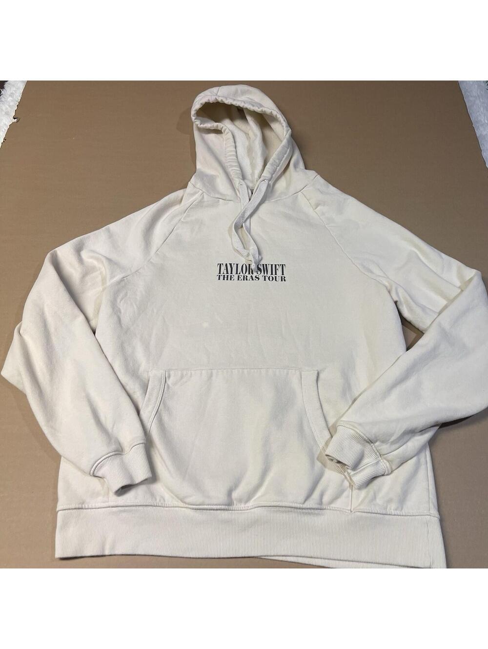 Taylor Swift the Eras Tour Official Merchandise Pullover Hoodie Beige Small